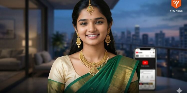 तेलुगू युट्यूबर कोमली हिचा फोटो