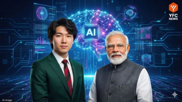 अलेक्झांडर वांग आणि पंतप्रधान मोदी यांची भेट