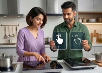 Induction cooktop controls