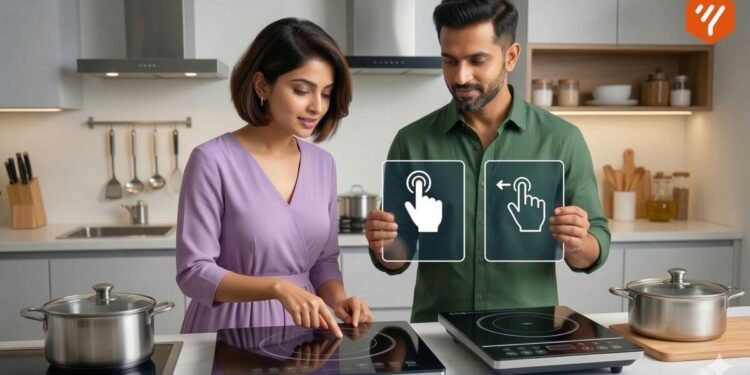 Induction cooktop controls