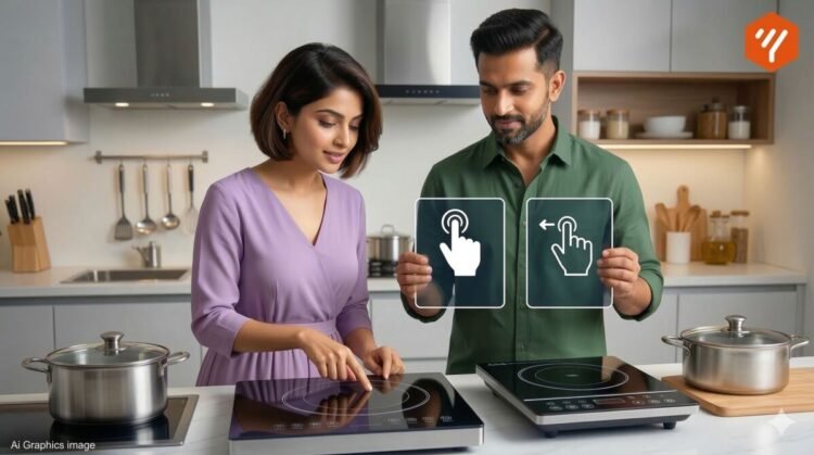 Induction cooktop controls