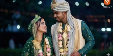 क्रिकेटपटू यश दयाल आणि पत्नी श्वेता त्यांचा विवाह सोहोळा