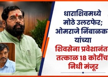 मुख्यमंत्री एकनाथ शिंदे यांच्यासोबत ओमराजे निंबाळकर